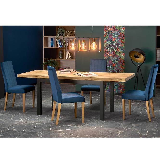 Asztal Tiago 140/220 Płyta/Faipari – Tölgy Craft/Fekete