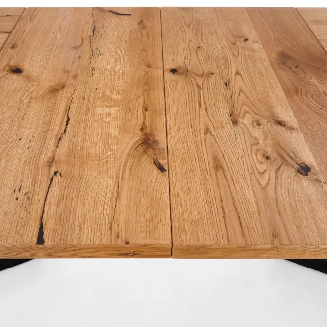 Asztal Massive 160/250(340) – Fényes Tölgy/Fekete