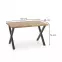 Asztal Apex B) Tölgy Lity 140x85 – Tölgy Természetes/Fekete,2