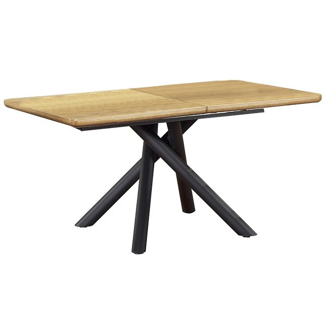 Kinyitható asztalok  Derrick 160/200x90cm Mdf/Acél – Tölgy Természetes/Fekete