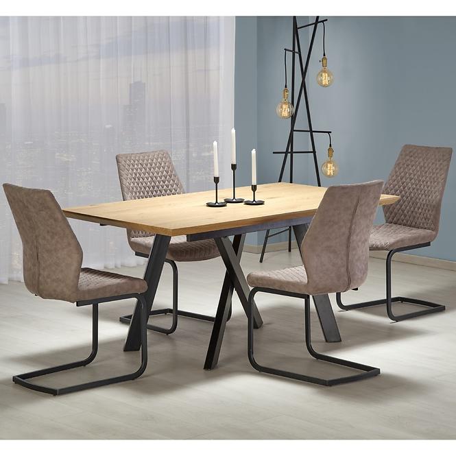Kinyitható asztalok  Capital 160/20x90cm0 Mdf/Acél – Tölgy Aranysárga/Fekete