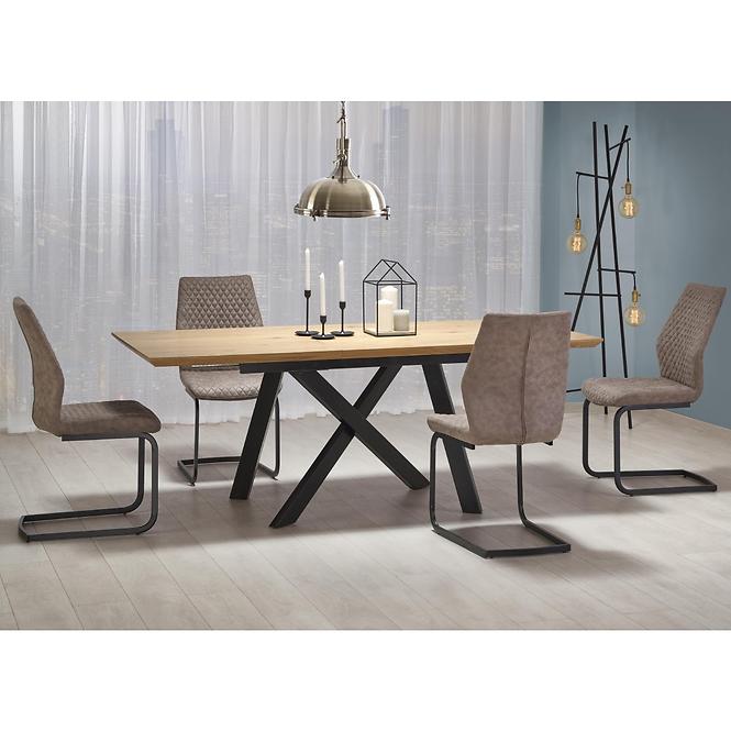 Kinyitható asztalok  Capital 160/20x90cm0 Mdf/Acél – Tölgy Aranysárga/Fekete,11