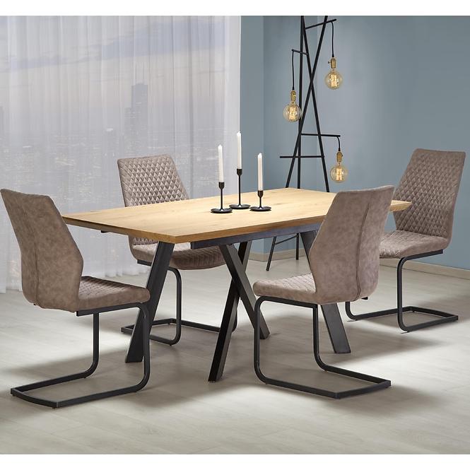 Kinyitható asztalok  Capital 160/20x90cm0 Mdf/Acél – Tölgy Aranysárga/Fekete
