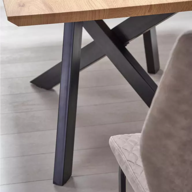 Kinyitható asztalok  Capital 160/20x90cm0 Mdf/Acél – Tölgy Aranysárga/Fekete