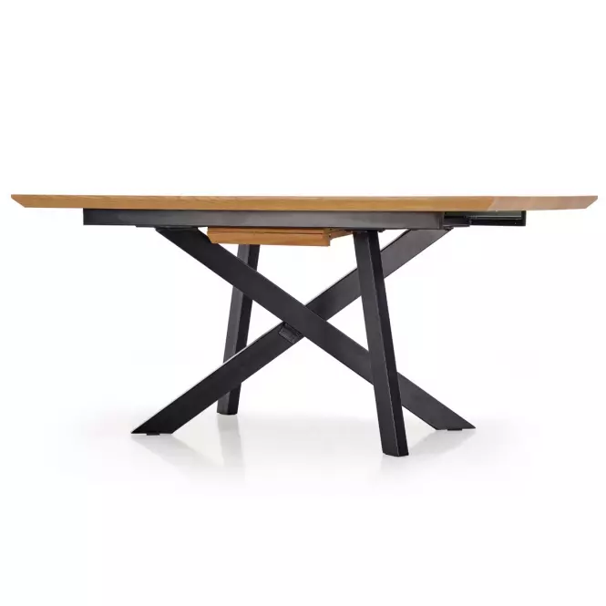 Kinyitható asztalok  Capital 160/20x90cm0 Mdf/Acél – Tölgy Aranysárga/Fekete