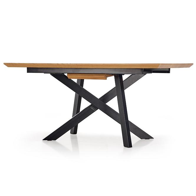 Kinyitható asztalok  Capital 160/20x90cm0 Mdf/Acél – Tölgy Aranysárga/Fekete