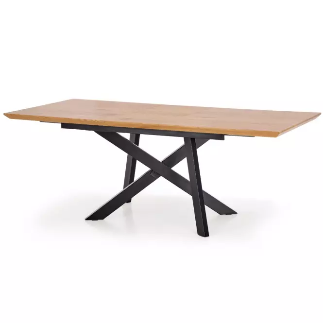 Kinyitható asztalok  Capital 160/20x90cm0 Mdf/Acél – Tölgy Aranysárga/Fekete