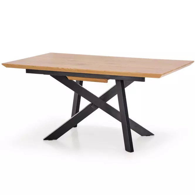 Kinyitható asztalok  Capital 160/20x90cm0 Mdf/Acél – Tölgy Aranysárga/Fekete