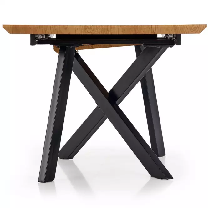 Kinyitható asztalok  Capital 160/20x90cm0 Mdf/Acél – Tölgy Aranysárga/Fekete