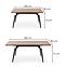 Kinyitható asztalok  Cambell 140/180x80cm Mdf/Acél – Tölgy Természetes/Fekete,10