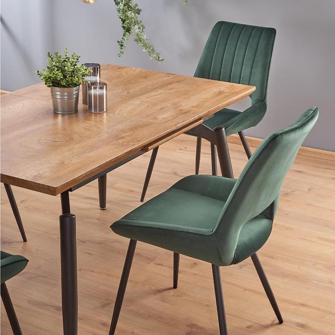 Kinyitható asztalok  Cambell 140/180x80cm Mdf/Acél – Tölgy Természetes/Fekete,14