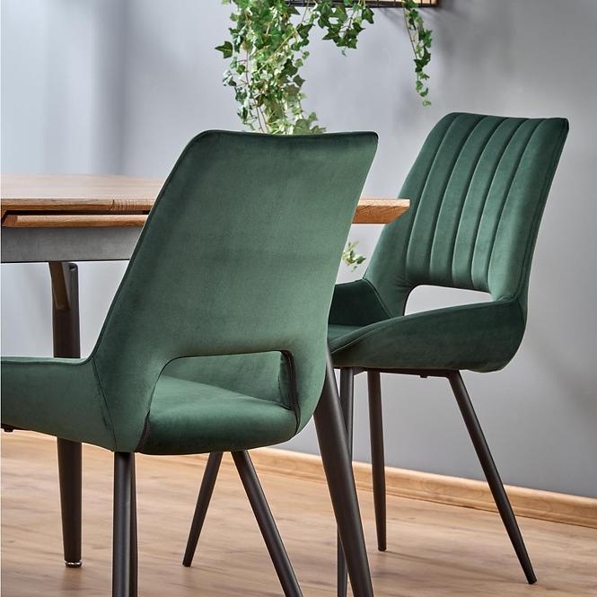 Kinyitható asztalok  Cambell 140/180x80cm Mdf/Acél – Tölgy Természetes/Fekete