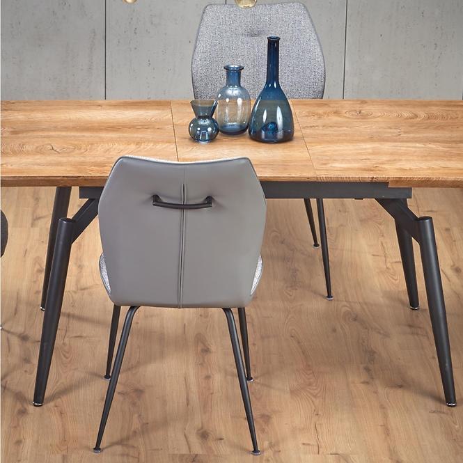 Kinyitható asztalok  Cambell 140/180x80cm Mdf/Acél – Tölgy Természetes/Fekete