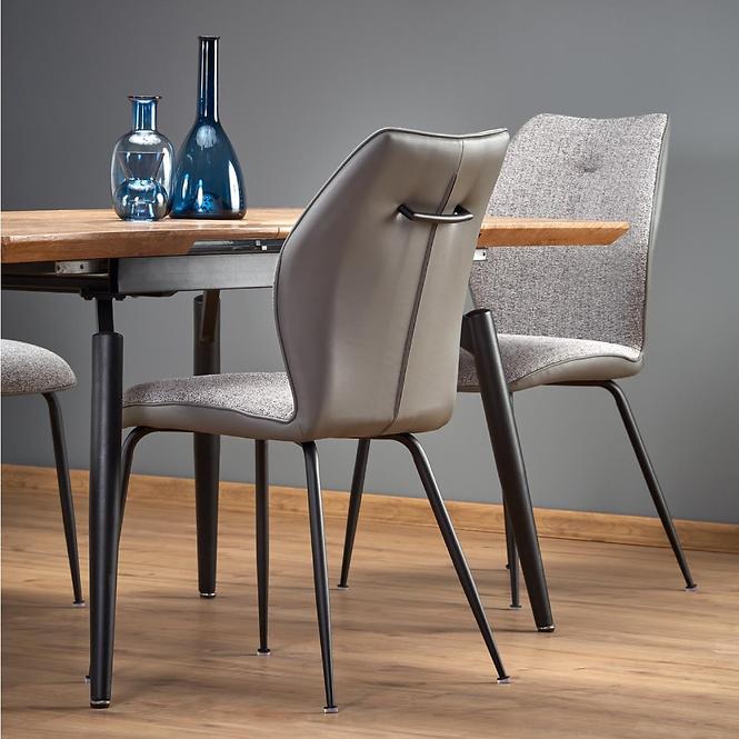 Kinyitható asztalok  Cambell 140/180x80cm Mdf/Acél – Tölgy Természetes/Fekete