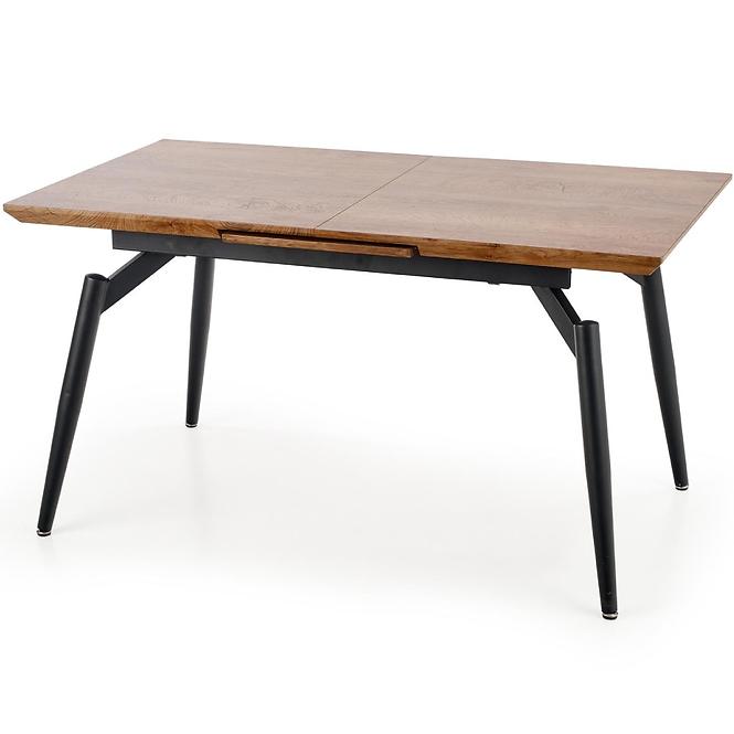Kinyitható asztalok  Cambell 140/180x80cm Mdf/Acél – Tölgy Természetes/Fekete