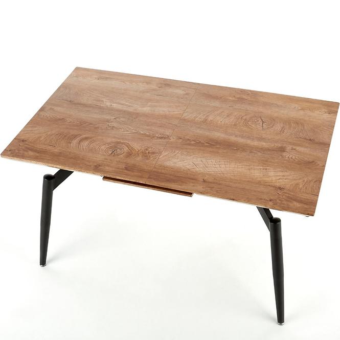 Kinyitható asztalok  Cambell 140/180x80cm Mdf/Acél – Tölgy Természetes/Fekete