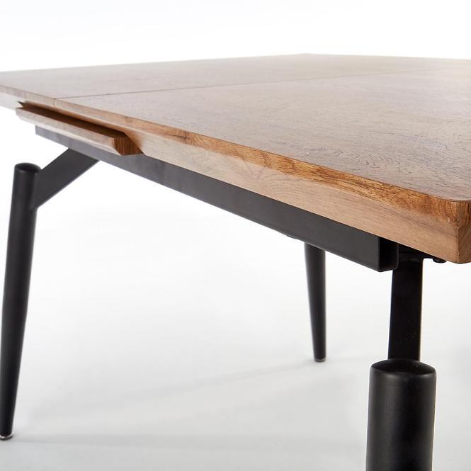 Kinyitható asztalok  Cambell 140/180x80cm Mdf/Acél – Tölgy Természetes/Fekete