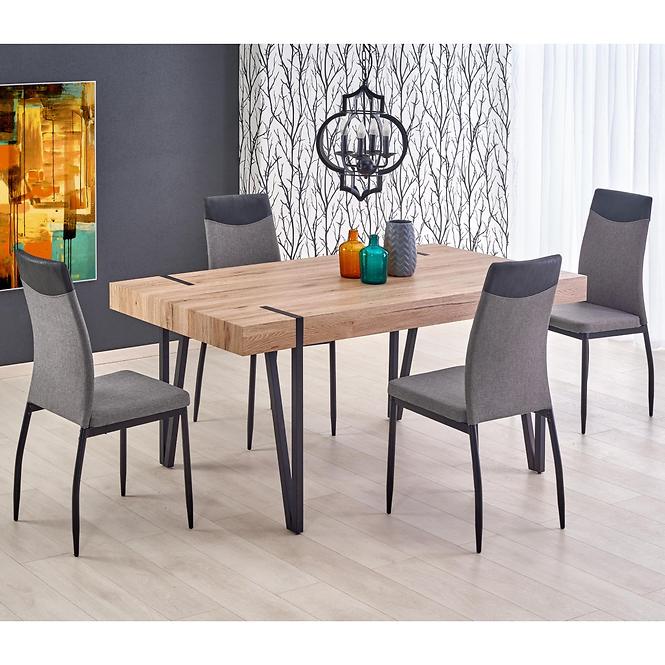 Asztal Yohann 170 Mdf/Acél – Tölgy San Remo/Fekete