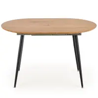Kinyitható asztalok  Colorado 120/160x80cm Mdf/Acél – Tölgy Aranysárga/Fekete