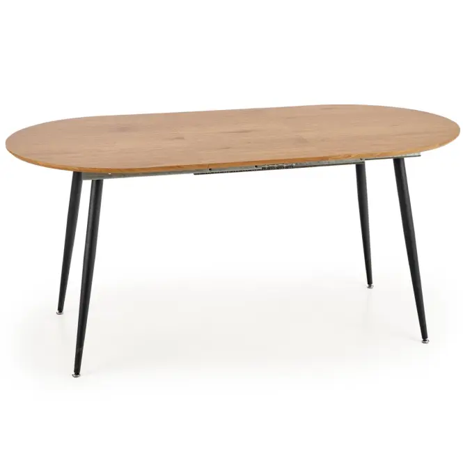 Kinyitható asztalok  Colorado 120/160x80cm Mdf/Acél – Tölgy Aranysárga/Fekete,2