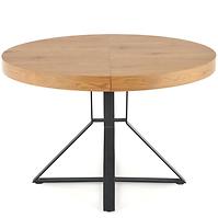 Asztal Mercy 120/160 Mdf/Acél – Tölgy Aranysárga/Fekete