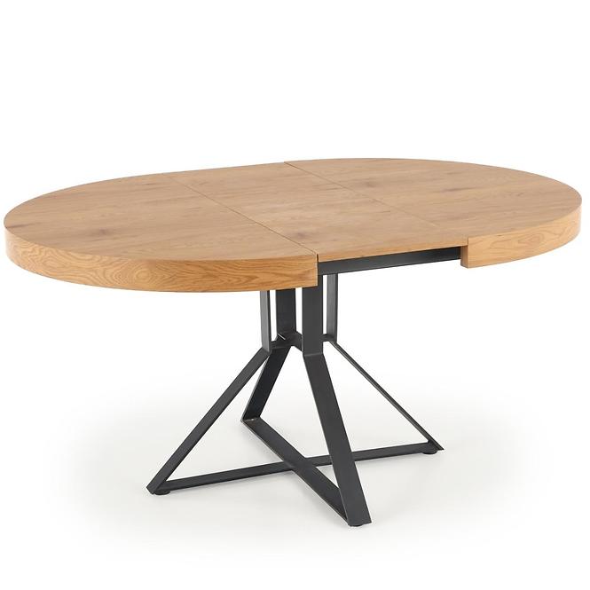 Asztal Mercy 120/160 Mdf/Acél – Tölgy Aranysárga/Fekete