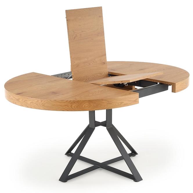Asztal Mercy 120/160 Mdf/Acél – Tölgy Aranysárga/Fekete