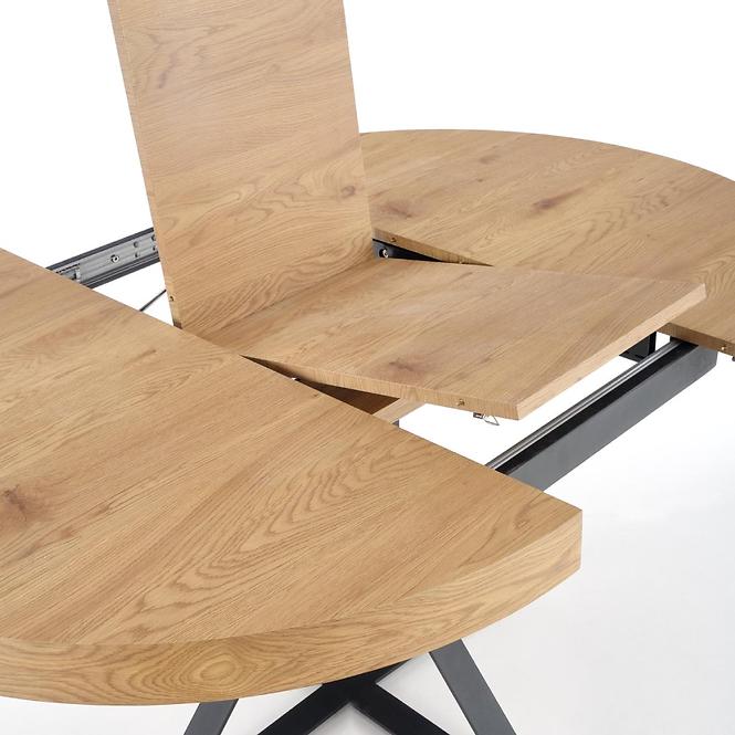 Asztal Mercy 120/160 Mdf/Acél – Tölgy Aranysárga/Fekete