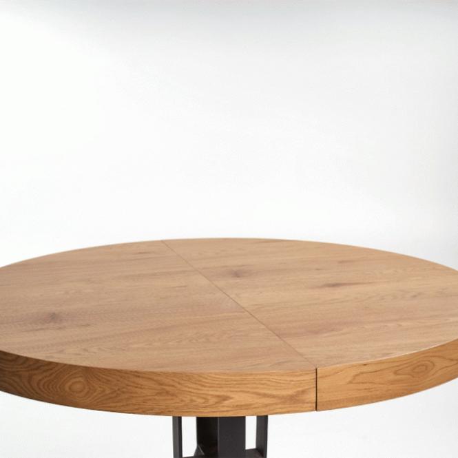 Asztal Mercy 120/160 Mdf/Acél – Tölgy Aranysárga/Fekete