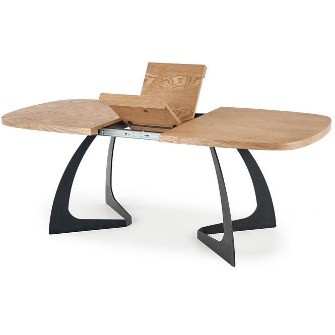 Asztal Veldon 160/200 Mdf/Acél – Tölgy Természetes/Fekete