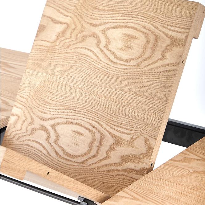Asztal Veldon 160/200 Mdf/Acél – Tölgy Természetes/Fekete