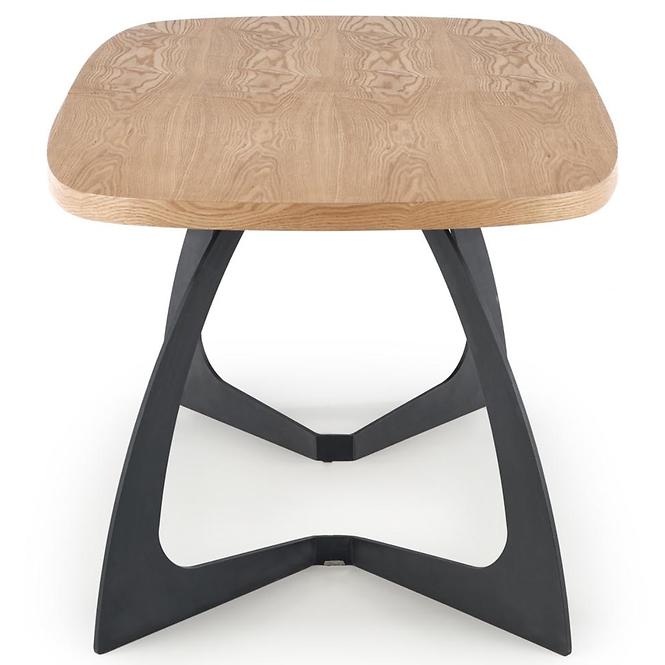 Asztal Veldon 160/200 Mdf/Acél – Tölgy Természetes/Fekete