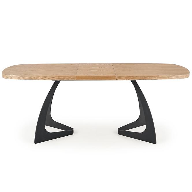 Asztal Veldon 160/200 Mdf/Acél – Tölgy Természetes/Fekete