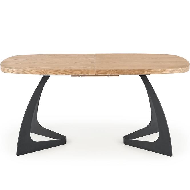Asztal Veldon 160/200 Mdf/Acél – Tölgy Természetes/Fekete
