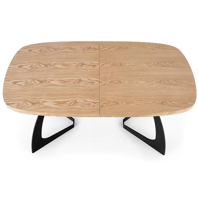 Asztal Veldon 160/200 Mdf/Acél – Tölgy Természetes/Fekete