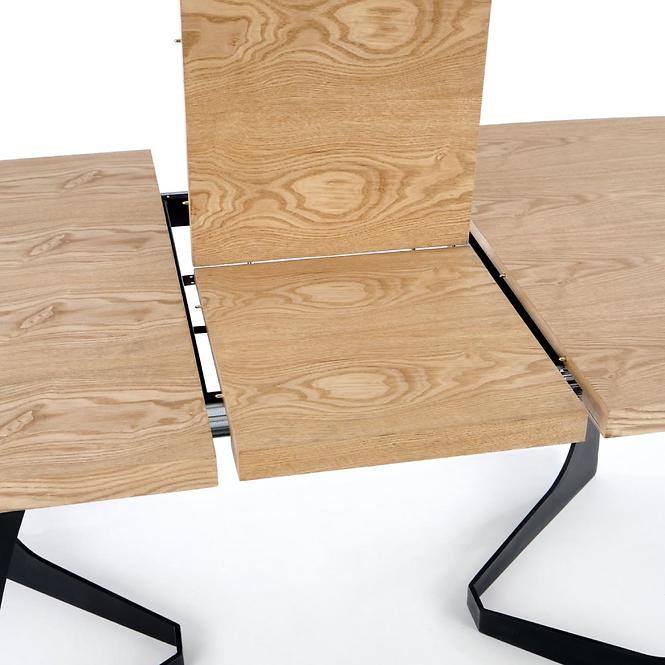 Asztal Veldon 160/200 Mdf/Acél – Tölgy Természetes/Fekete