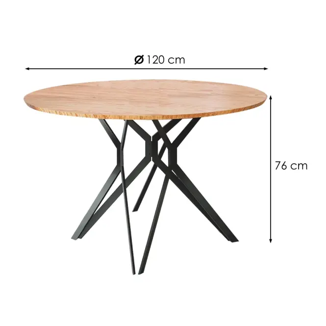 Asztal Pixel 2 120 Mdf/Acél – Tölgy Aranysárga/Fekete,2