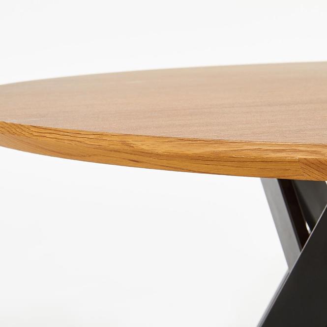 Asztal Mozambik 120 Mdf/Acél – Tölgy Aranysárga/Fekete