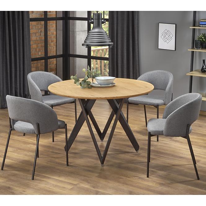 Asztal Mozambik 120 Mdf/Acél – Tölgy Aranysárga/Fekete
