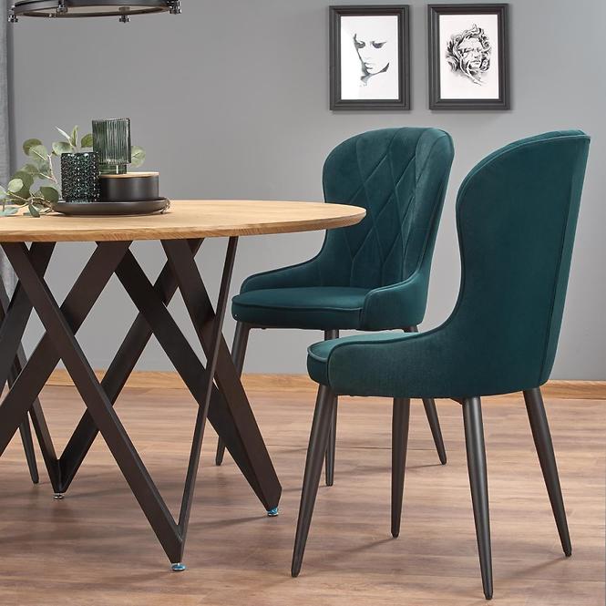 Asztal Mozambik 120 Mdf/Acél – Tölgy Aranysárga/Fekete