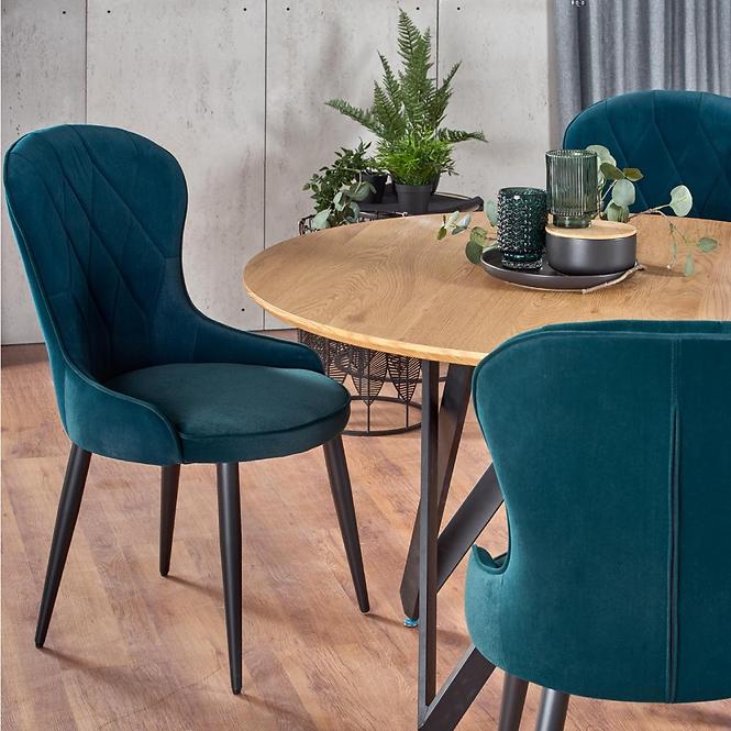 Asztal Mozambik 120 Mdf/Acél – Tölgy Aranysárga/Fekete