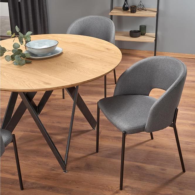 Asztal Mozambik 120 Mdf/Acél – Tölgy Aranysárga/Fekete