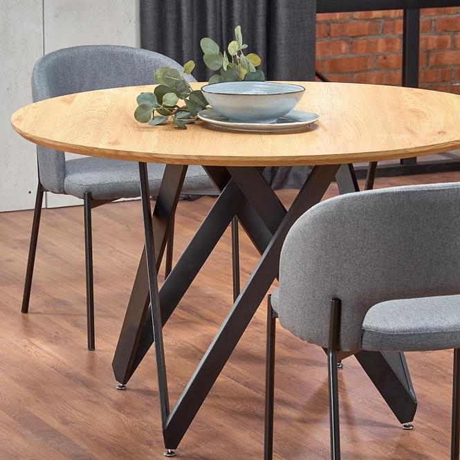 Asztal Mozambik 120 Mdf/Acél – Tölgy Aranysárga/Fekete