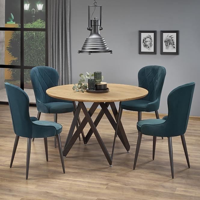 Asztal Mozambik 120 Mdf/Acél – Tölgy Aranysárga/Fekete