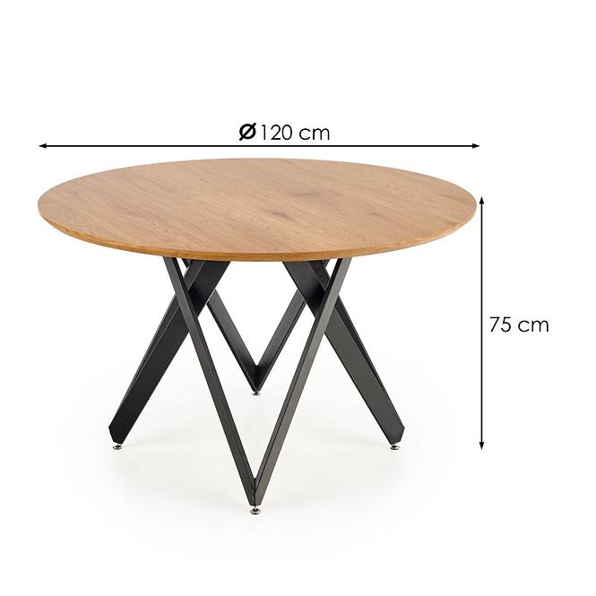 Asztal Mozambik 120 Mdf/Acél – Tölgy Aranysárga/Fekete