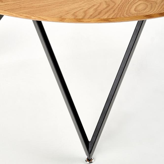 Asztal Mozambik 120 Mdf/Acél – Tölgy Aranysárga/Fekete