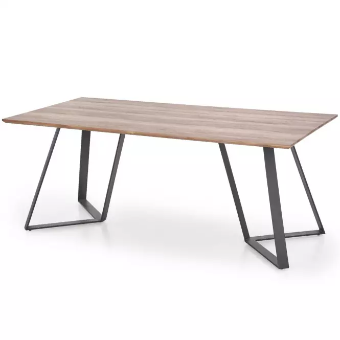 Asztal Calgary 180 Mdf/Acél – Dió Rustykalny/Fekete