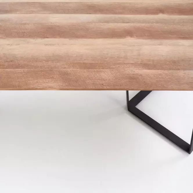 Asztal Calgary 180 Mdf/Acél – Dió Rustykalny/Fekete