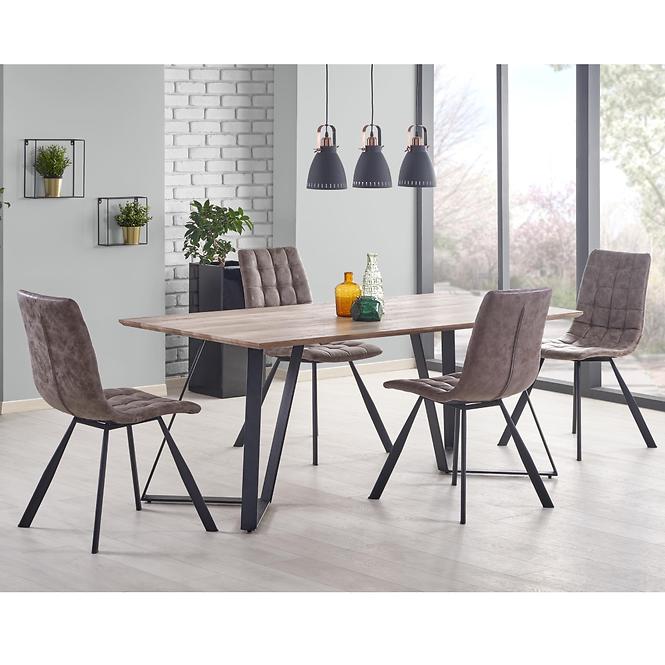 Asztal Calgary 180 Mdf/Acél – Dió Rustykalny/Fekete