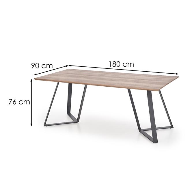 Asztal Calgary 180 Mdf/Acél – Dió Rustykalny/Fekete,6